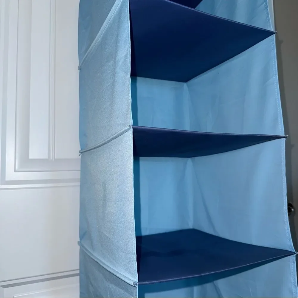 Blue‎ 5-Shelf Hanging Closet Organizer